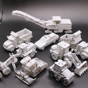 HO Scale Pavement Road Repair Equipment 3d Resin Printed