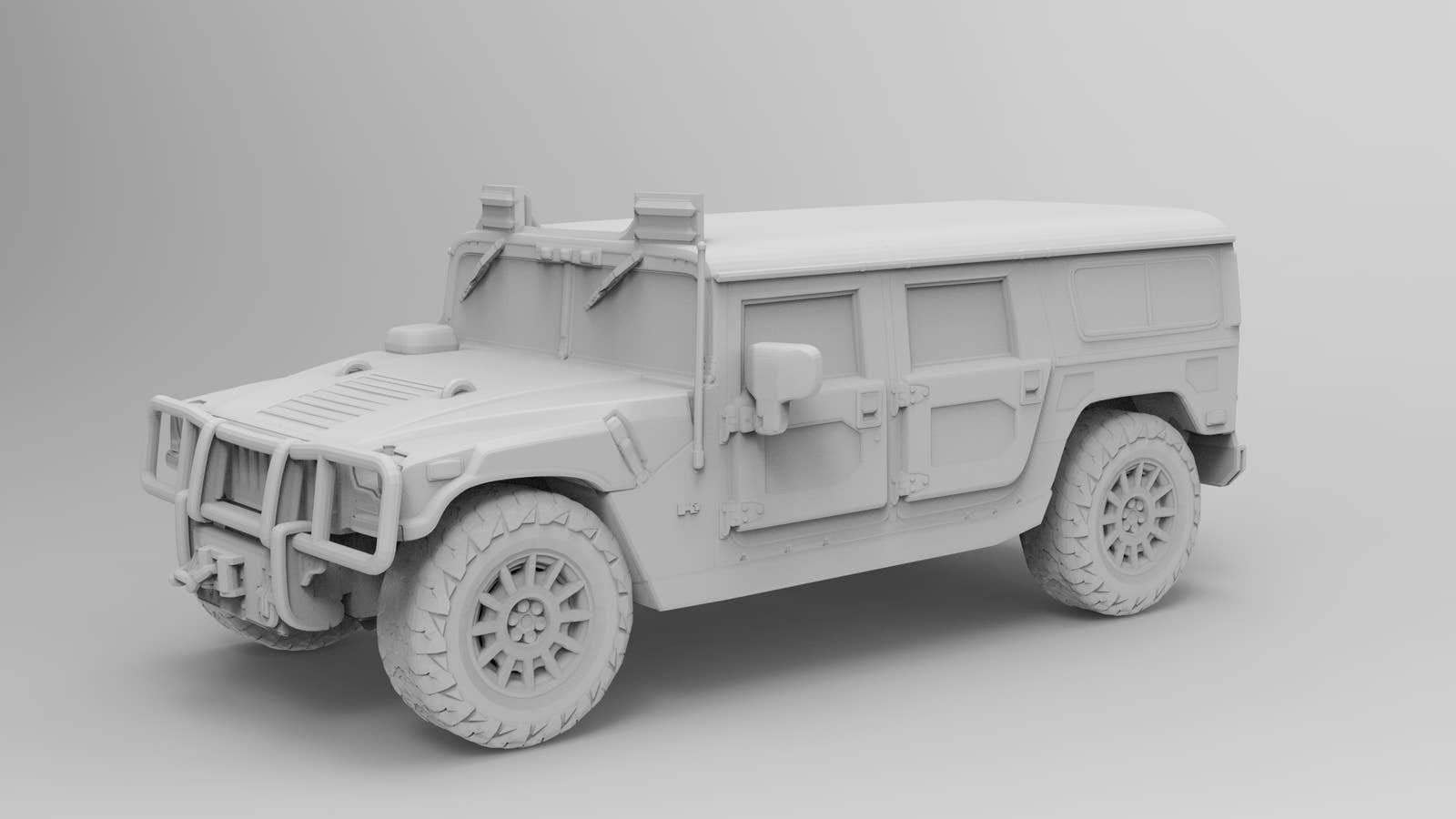1/87 HO Scale 2006 Hummer H1 Printed in High Resolution pic photo