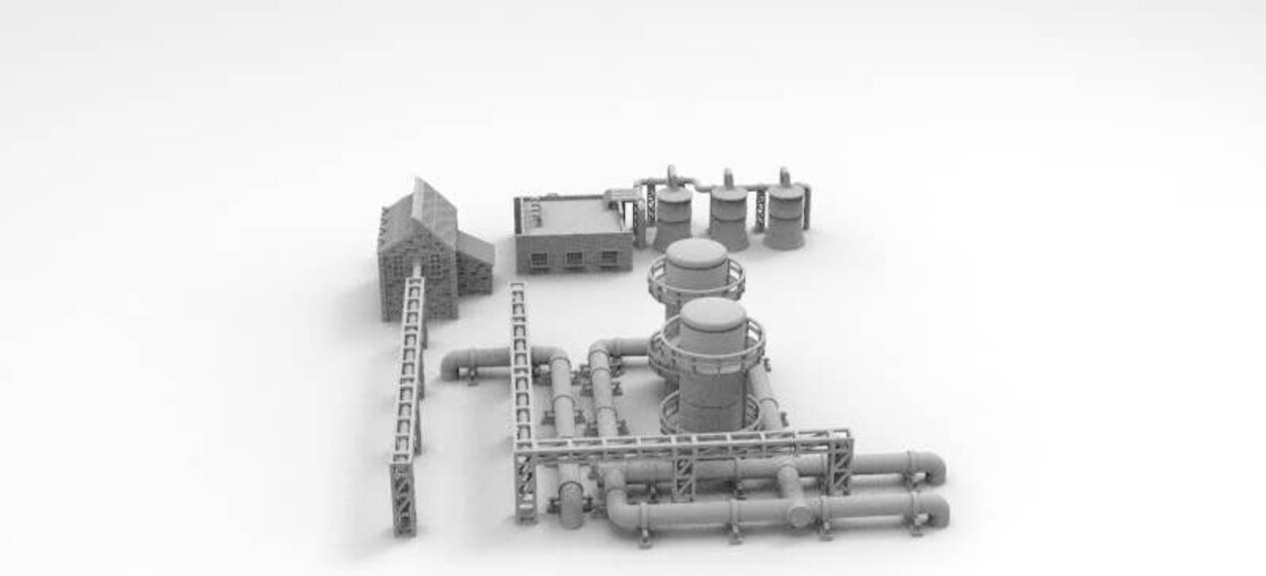 Gas Depot by WOW Buildings 3D Printable STL Immediate Etsy