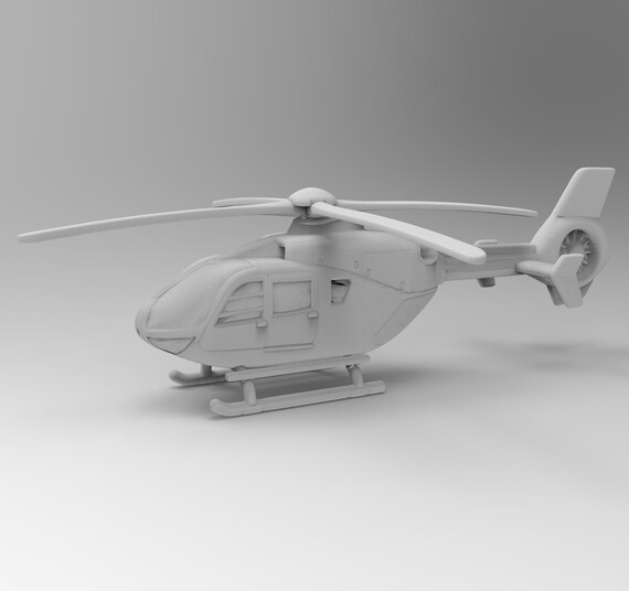 Emergency Medivac Helicopter N Scale 1 160th Printed in Clear