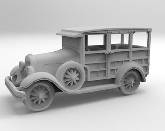 1/87 HO 1929 Ford 150 Wagon  Printed in Clear Resin
