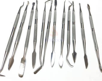 12 Piece Stainless Steel Wax Carvers, Tools For Technicians And Hobbyists For Crafting Hobbies Or Household Use, Carving Wax Or Jewelry Tool