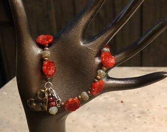 Tomato Red Beaded Bracelet
