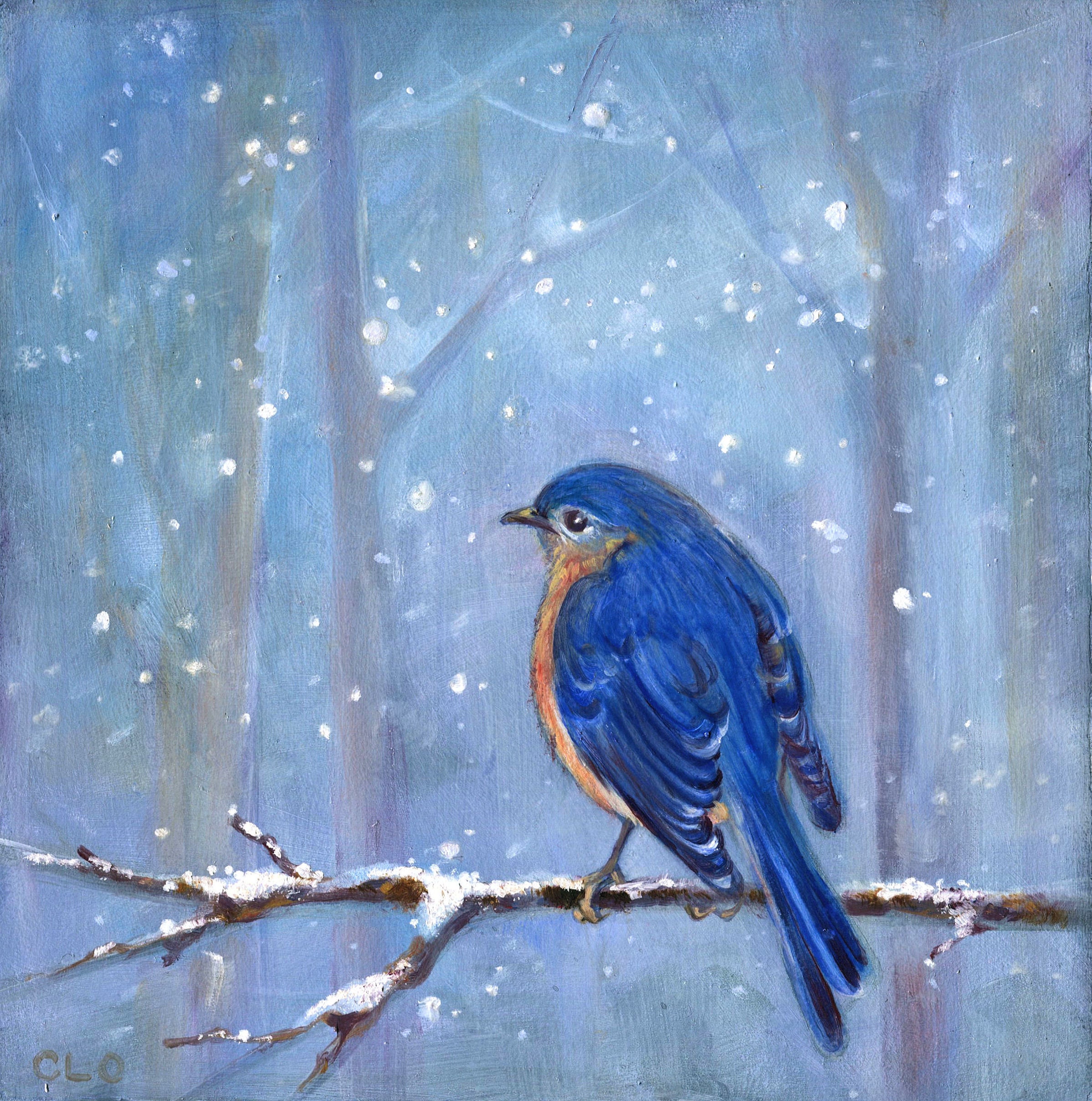 Blue bird art deals