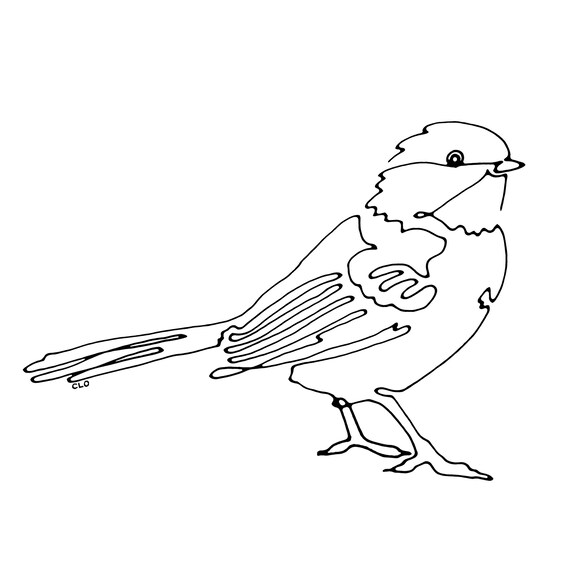 Abstract Bird Digital Download Modern One Line Drawing Instant Download Continuous Line Cheery Chickadee Print Minimal Line Bird Art Etsy Canada