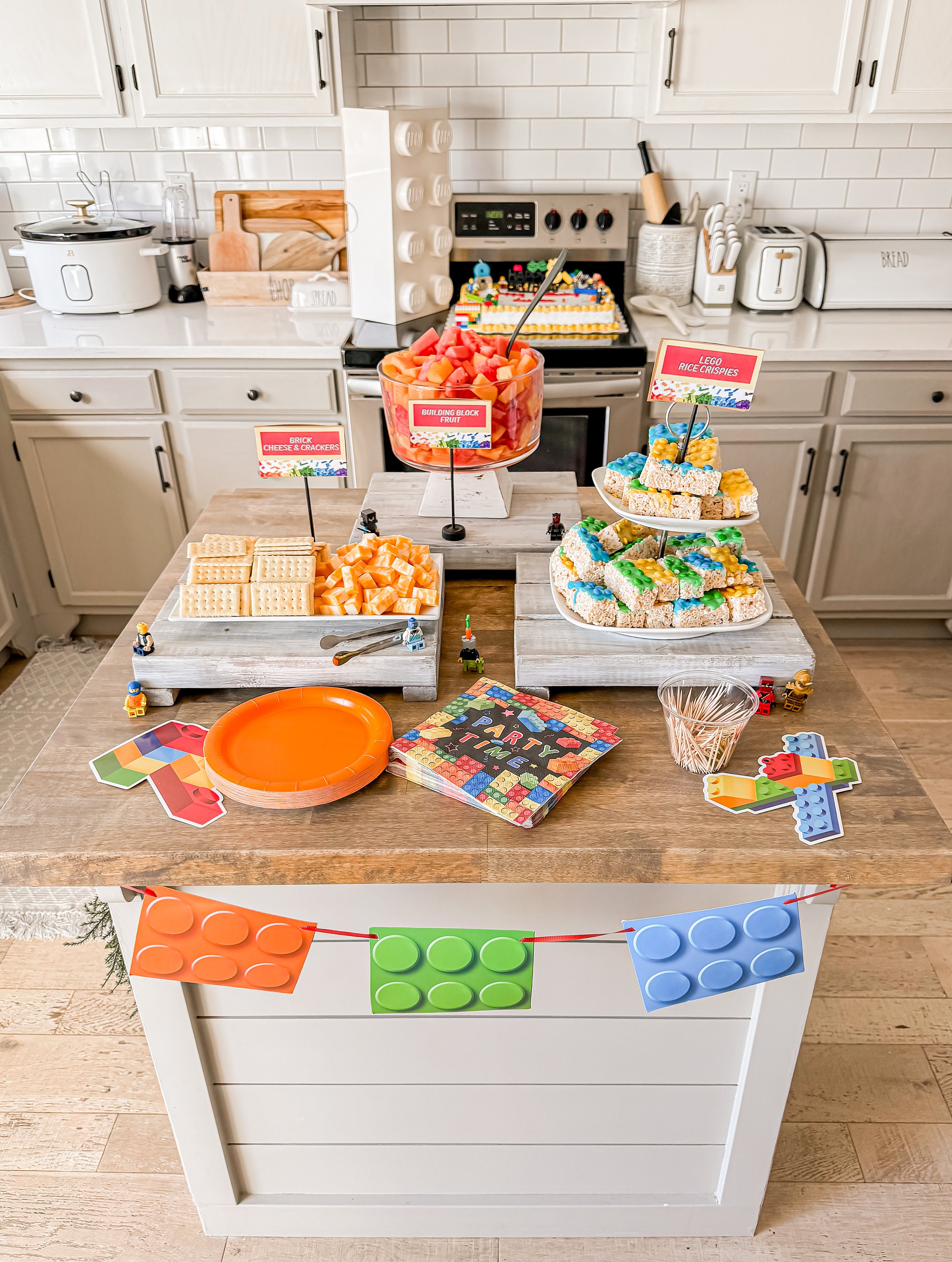 Building Block Party Food and Drink Printables Pack - Etsy