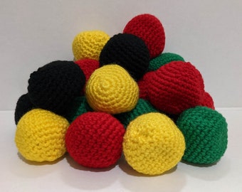 Saquinhos de crochê para hacky sacks