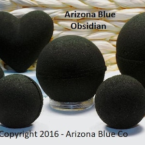 Obsidian Bath Bombs, Darker Than a Demon's Soul, Best Seller Vegan Bath Bomb, Soft Skin, Amazing Black Bathwater, From Arizona Blue image 1