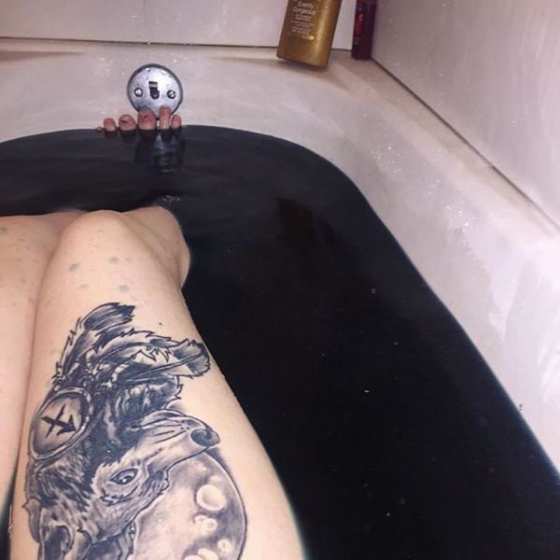 Obsidian Bath Bombs, Darker Than a Demon's Soul, Best Seller Vegan Bath Bomb, Soft Skin, Amazing Black Bathwater, From Arizona Blue image 3