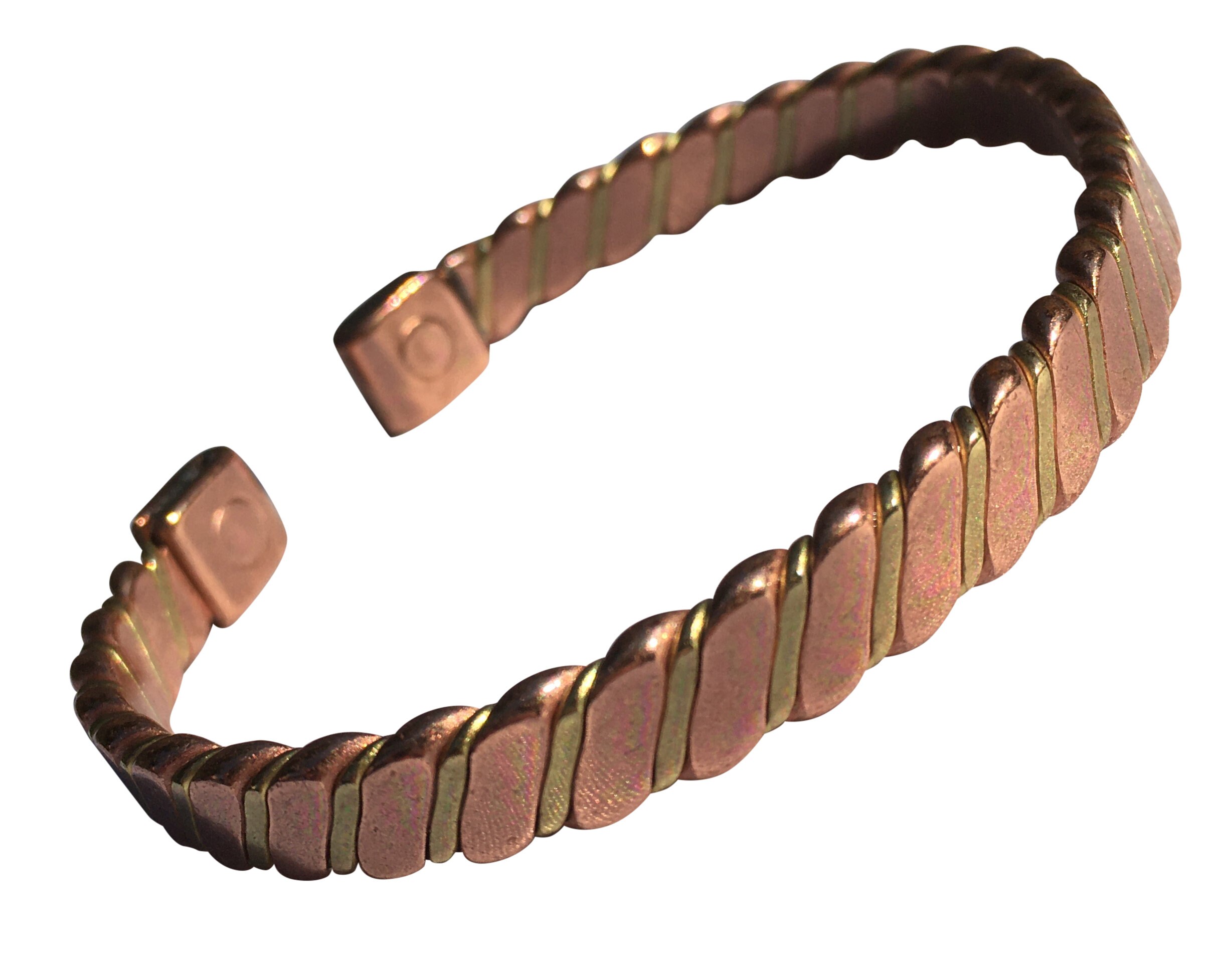 Solid Copper Bracelet With Brass Twist With Gift Etsy UK