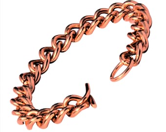 Non Magnetic Solid Copper Men s Chain Link Bracelet with Gift Option CCB NMBX