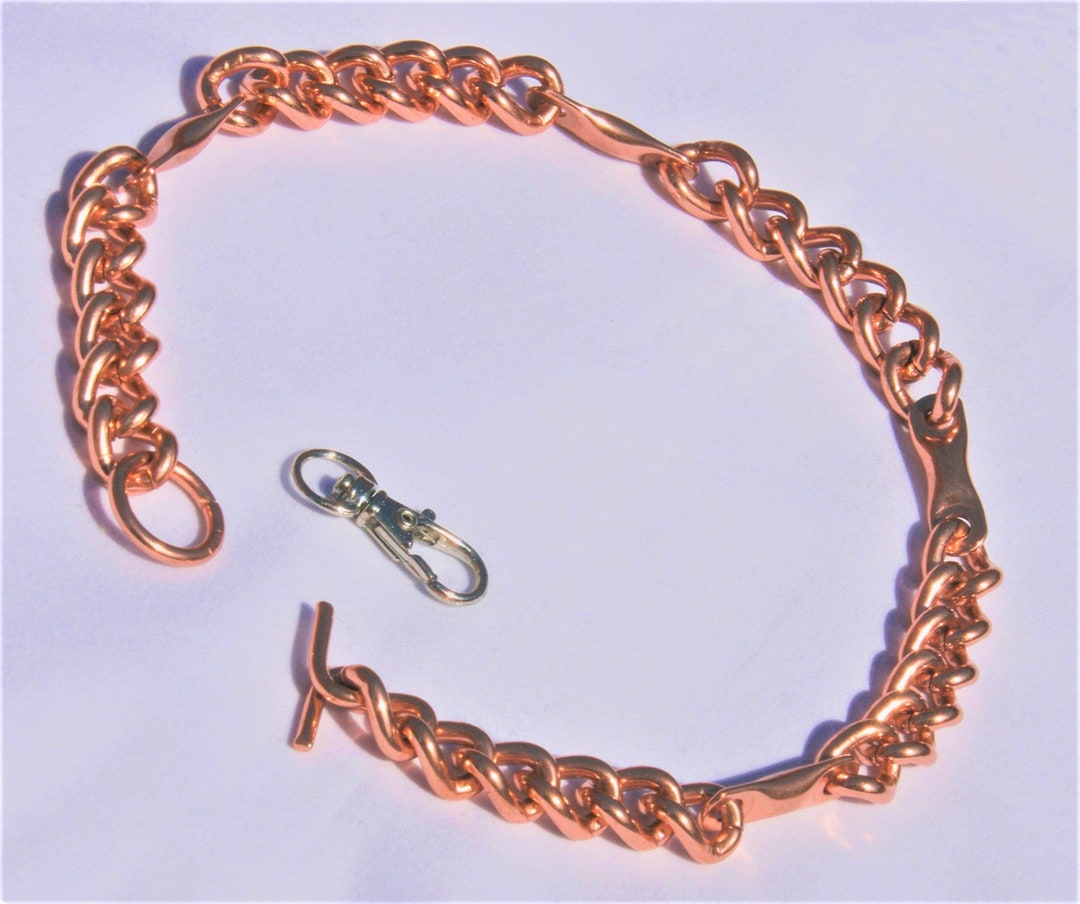 Copper Chain Link Dog Collar Large Dogs Chunky Etsy
