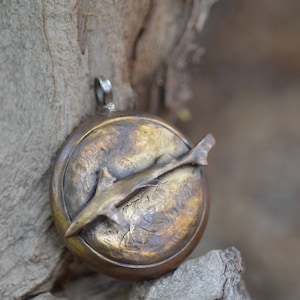 Anhänger mit Sterling Silber Ring von Robert Burkett / Lost Wax Casting / Steampunk / Bob Burkett Designs / Shark Week / Aquatic