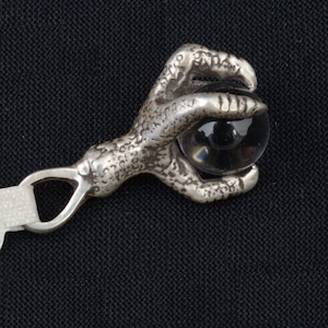 Eagle Claw Holding Quartz Ball Pendant by Leaanne Hartman in Sterling