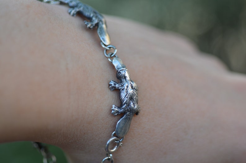 Sterling Silver Platypus Bracelet / Robert Burkett / Spirit - Etsy