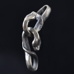Snake Clasp by Robert Burkett / Sterling Silver Jewelers Clasp / Jewelry Designer / Collector / Design / Metal Jewelry / Hand Carved image 1