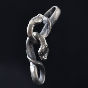 Snake Clasp by Robert Burkett / Sterling Silver Jewelers Clasp / Jewelry Designer / Collector / Design / Metal Jewelry / Hand Carved