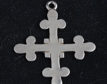Sterling Vintage Trefoil  Cross /Christian