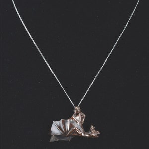 Bob Burkett Shibuichi Bat in Flight Pendant image 2