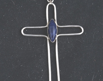 Large Sterling Vintage Cross from San Miguel de Allende Mexico /Christian