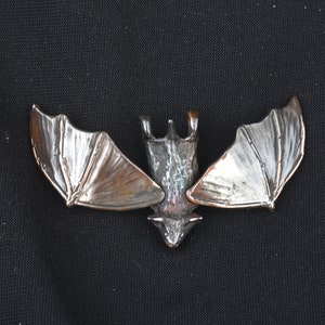 Small Bat Pendant by Leaanne Hartman in Sterling/Shibuichi image 3