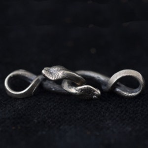 Snake Clasp by Robert Burkett / Sterling Silver Jewelers Clasp / Jewelry Designer / Collector / Design / Metal Jewelry / Hand Carved image 5