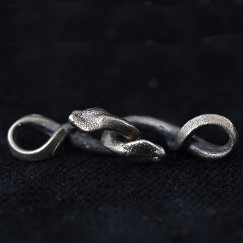 Snake Clasp by Robert Burkett / Sterling Silver Jewelers Clasp / Jewelry Designer / Collector / Design / Metal Jewelry / Hand Carved image 5