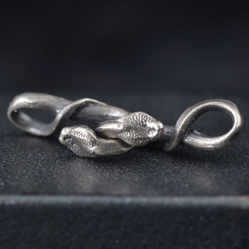 Snake Clasp by Robert Burkett / Sterling Silver Jewelers Clasp / Jewelry Designer / Collector / Design / Metal Jewelry / Hand Carved image 4