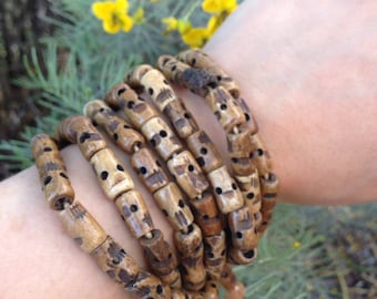 108 Carved Skull Antiqued Mala Necklace / Mala Bracelet / Yoga Jewelry /  Spiritual Jewelry / Bone Mala / Prayer Beads / Skull Art