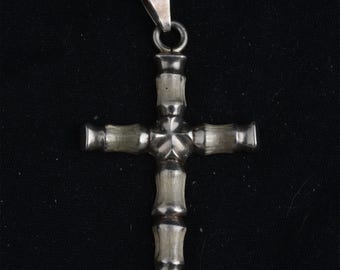 Heavy Sterling Vintage Cross from Taxco Mexico /Tasco/Christian