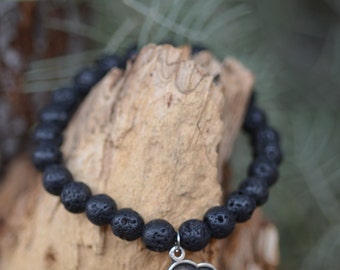 Lava Rock Dream / Grounding Bracelet / Yoga Jewelry / Wrist Mala / Stacking Jewelry / Prayer Beads / Charm / Meditation / BOHO / Unisex