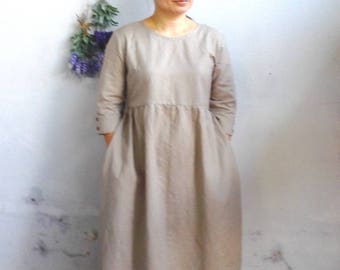 Natural linen dress | Etsy