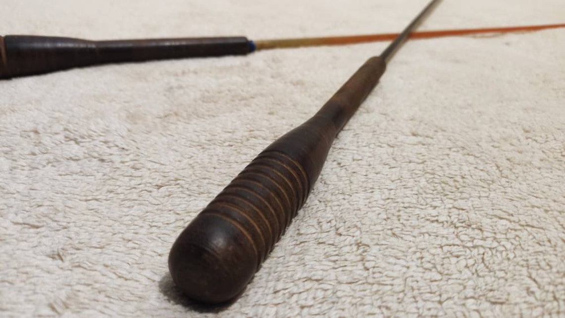 Antique Ice Fishing Poles Ice Fishing Rods Old Wooden Etsy