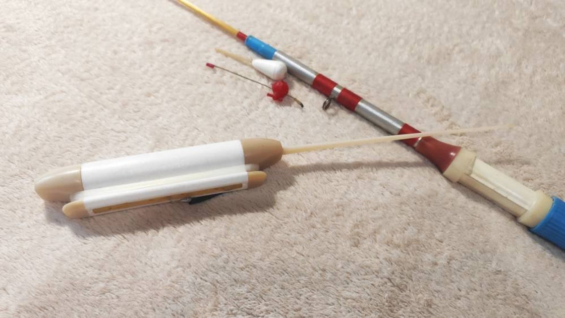 Set of 3 vintage ice fishing rods fishing pole vintage Etsy