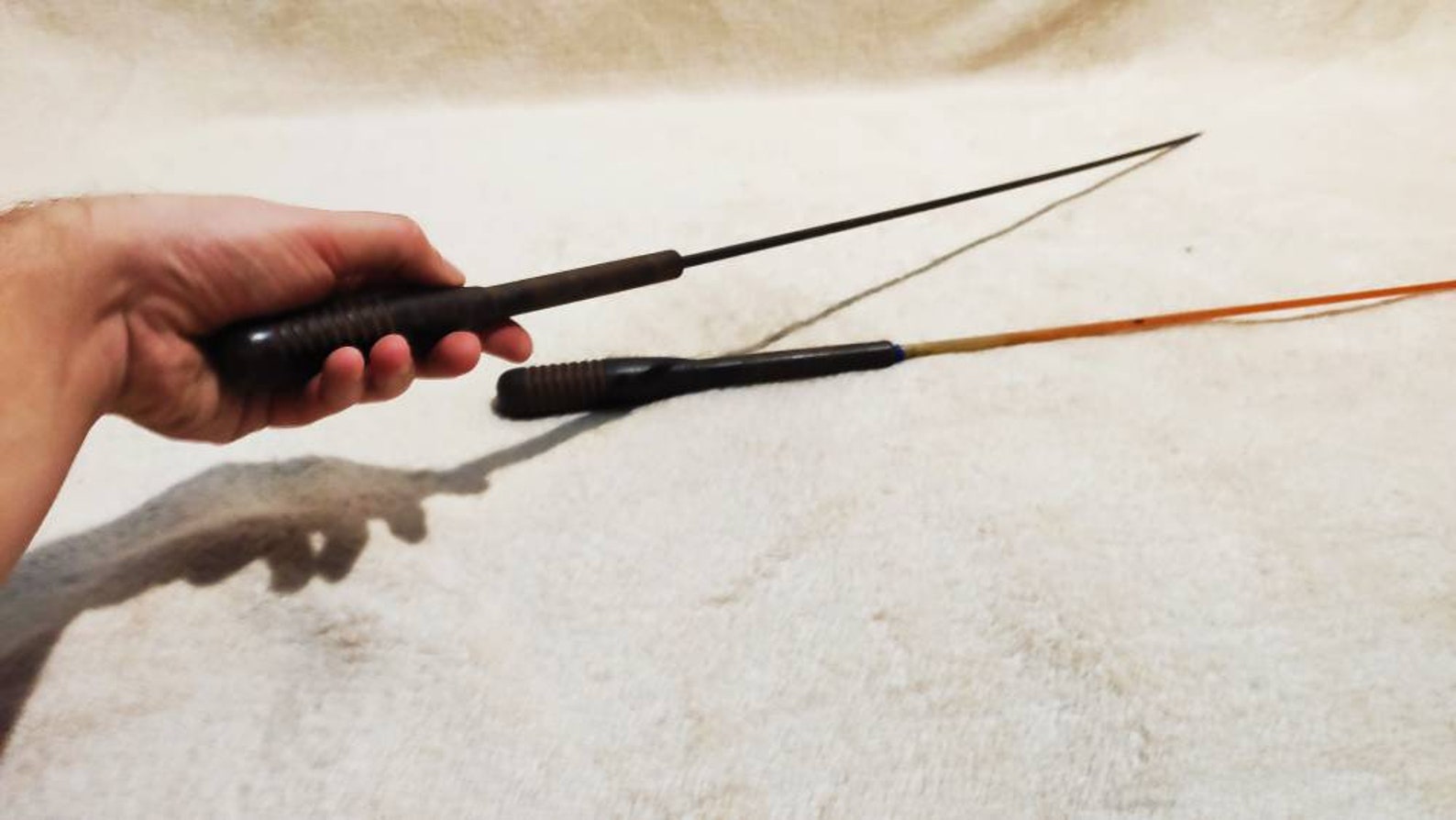 Antique Ice Fishing Poles Ice Fishing Rods Old Wooden Etsy