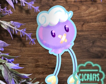 Shiny Drifloon Sticker: Spooky Ghost Type, Sparkle Laminate