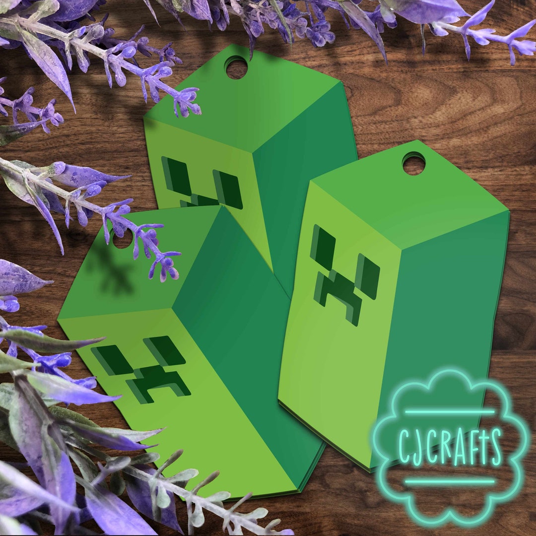 Nerdy Gift Wrapping Tags / Gift Tags / Creeper Gift Tags / Etsy