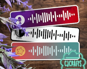 Pegatina de código de Spotify personalizable: vinilo musical resistente al agua