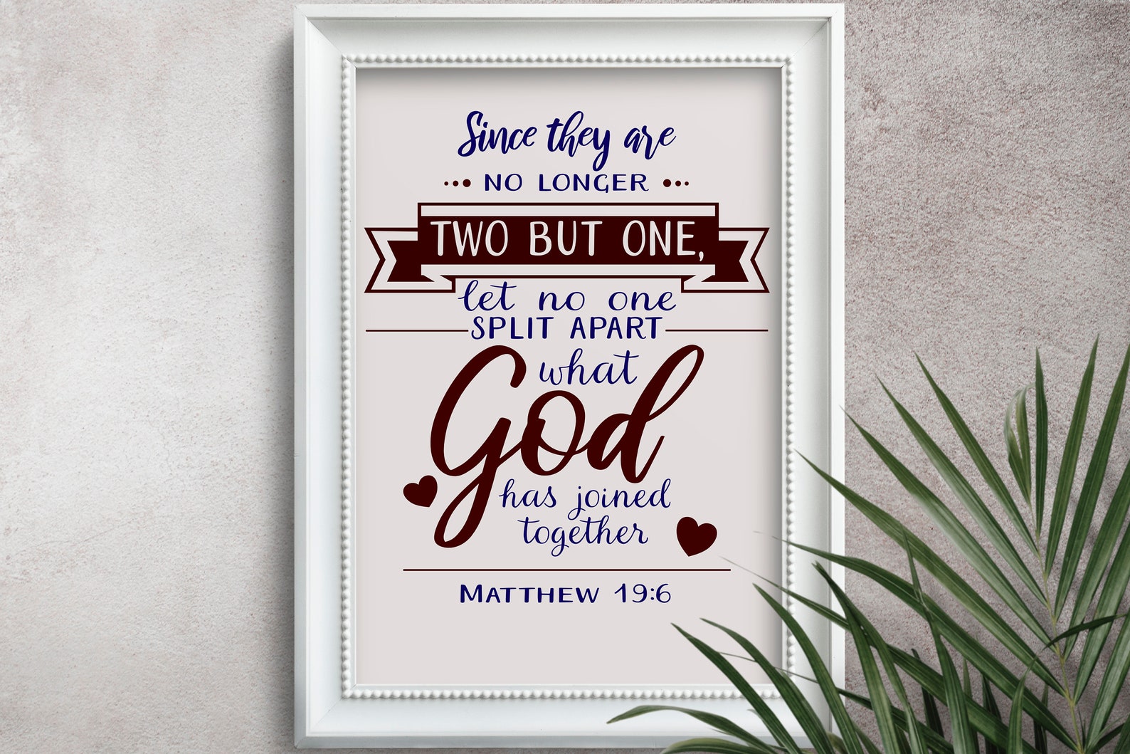 Matthew 19:6 Scripture Quote SVG file Vinyl art | Etsy