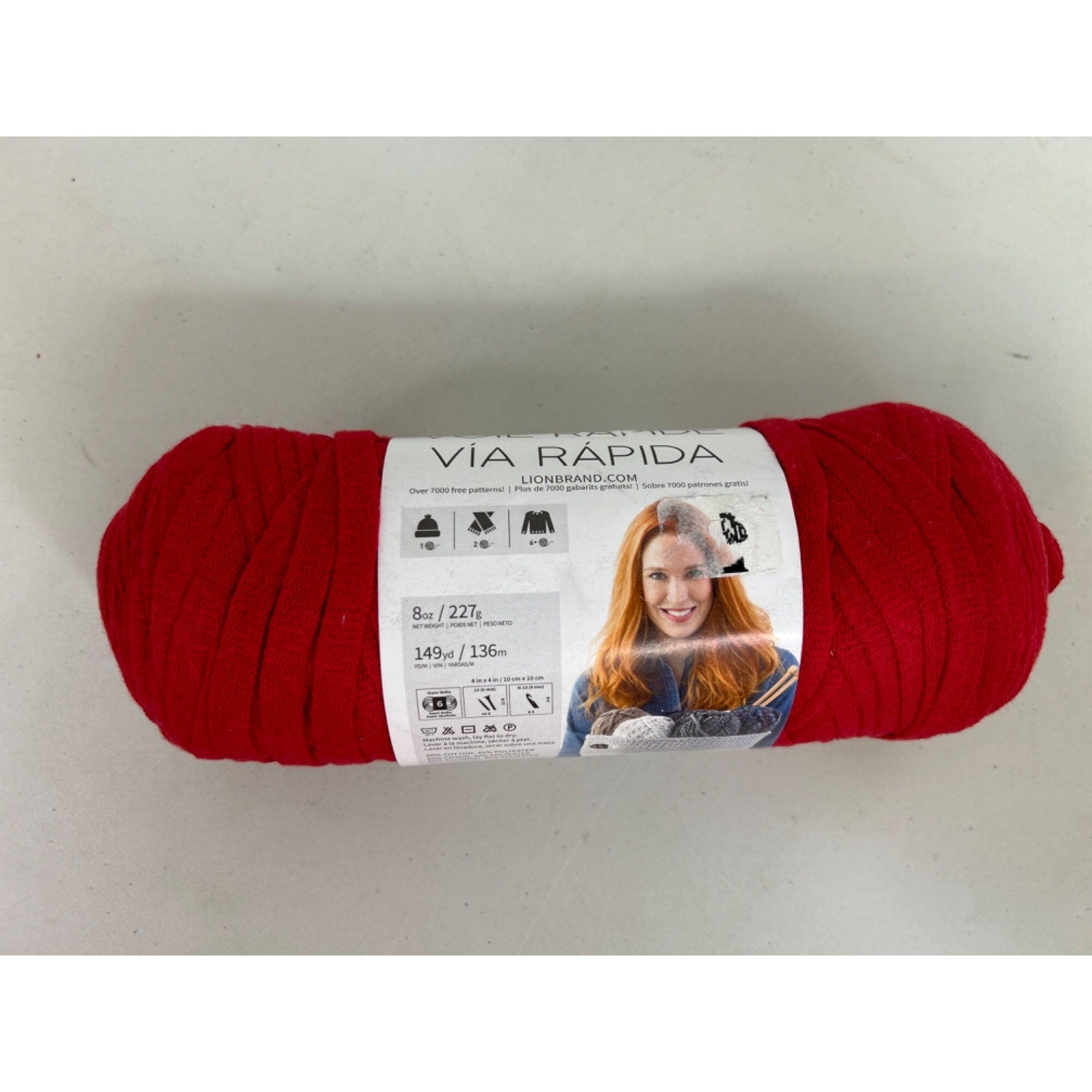 Lion Brand Fast Track Yarn Race Car Red Cotton Polyester 8 Oz Etsy