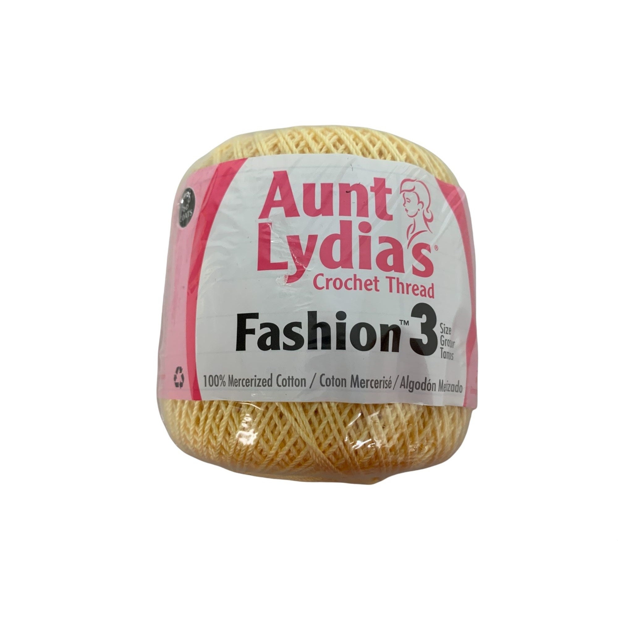 Aunt Lydia's Fashion Crochet Thread Size 3 Maize Yellow AT470 