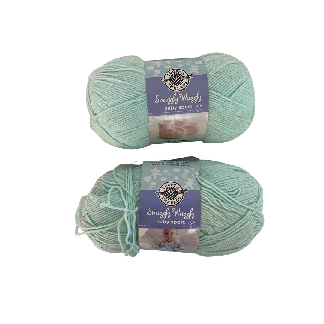 Loops & Threads Snuggly Wuggly Baby Sport Acrylic Yarn Soft Mint Green