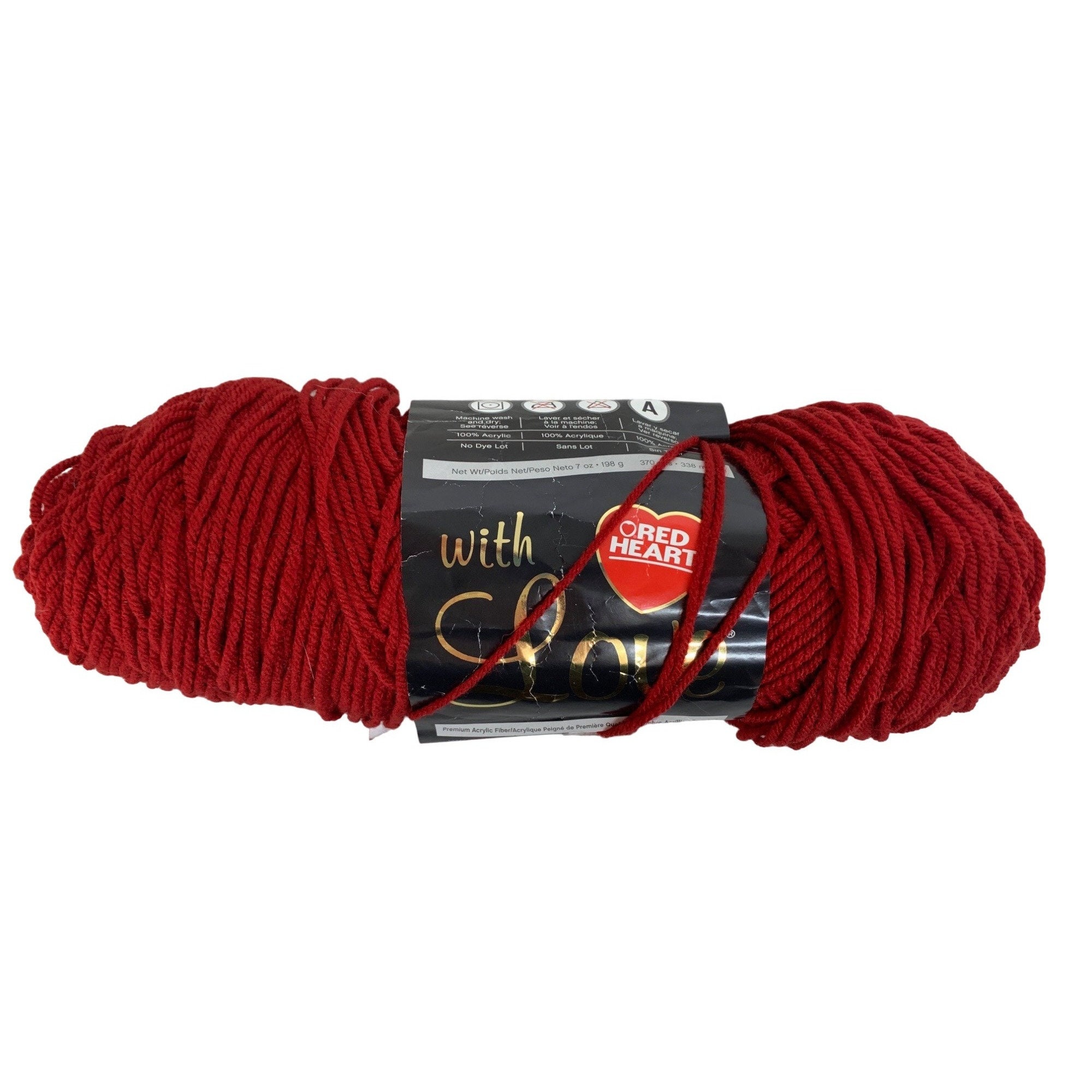  Red Heart with Love Stone Yarn - 3 Pack of 198g/7oz - Acrylic -  4 Medium (Worsted) - 370 Yards - Knitting/Crochet