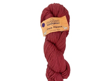 Cascade Yarn Red Pure Alpaca 100% Baby Alpaca 100 g 220 yds Peru AT541