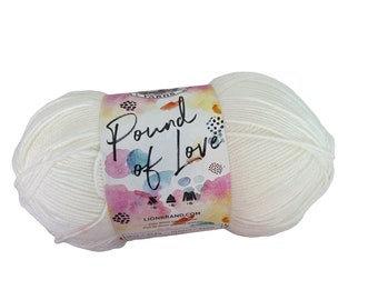 Lion Brand Pound of Love Knitting Crochet Baby Yarn 16 Oz Acrylic AT70 