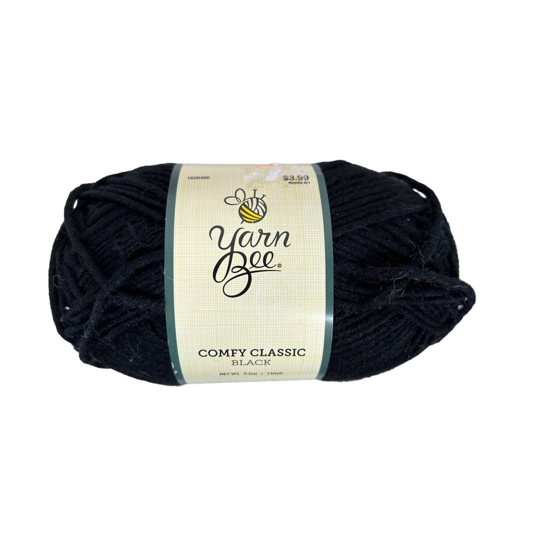 Yarn Bee Comfy Classic Yarn Black 3.5 Oz AT475 Etsy