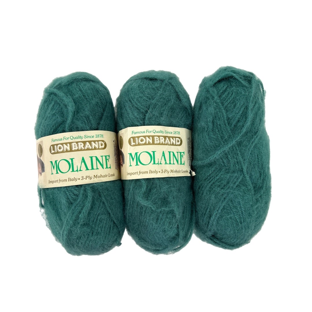 Lion Brand MOLAINE Teal Yarn Italy 1.4 Oz 3 Ply AT533 Lot of 3 - Etsy
