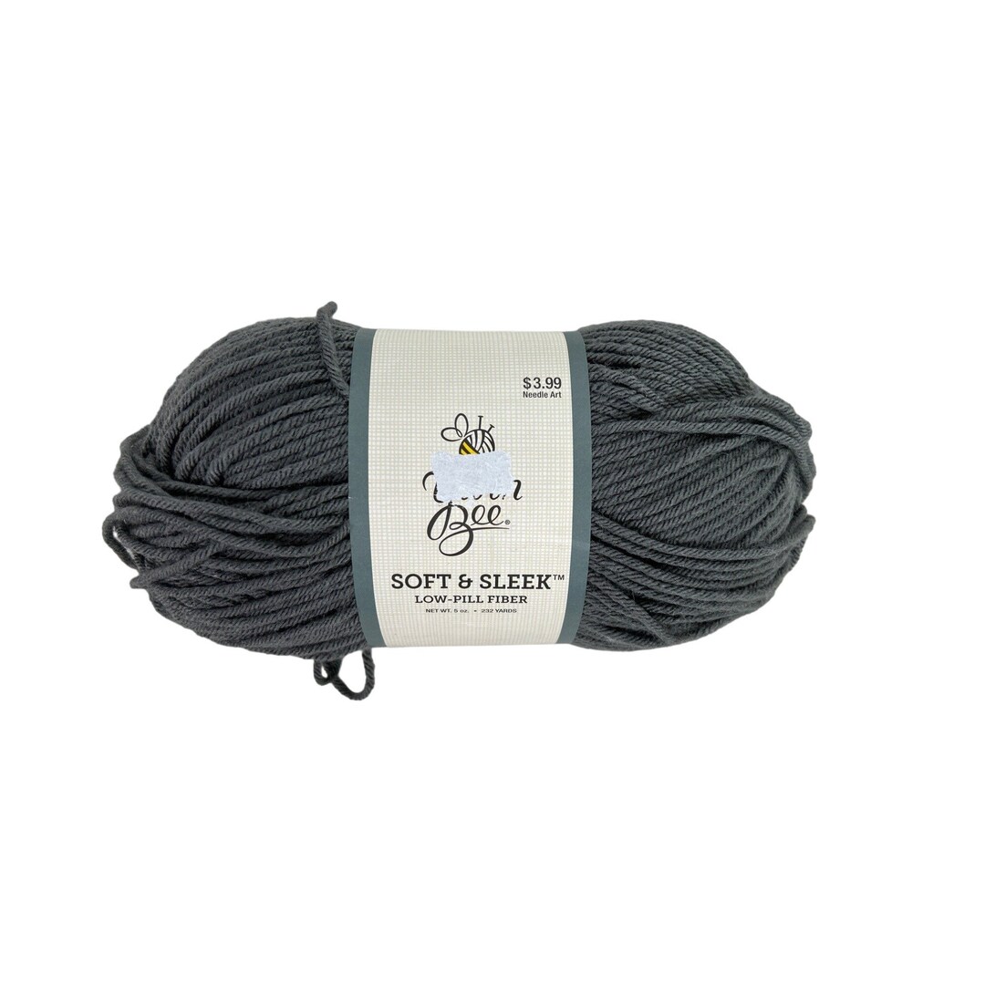 Yarn Bee Soft & Sleek Yarn Lowpill Fiber Dark Gray 5 Oz 232 Etsy