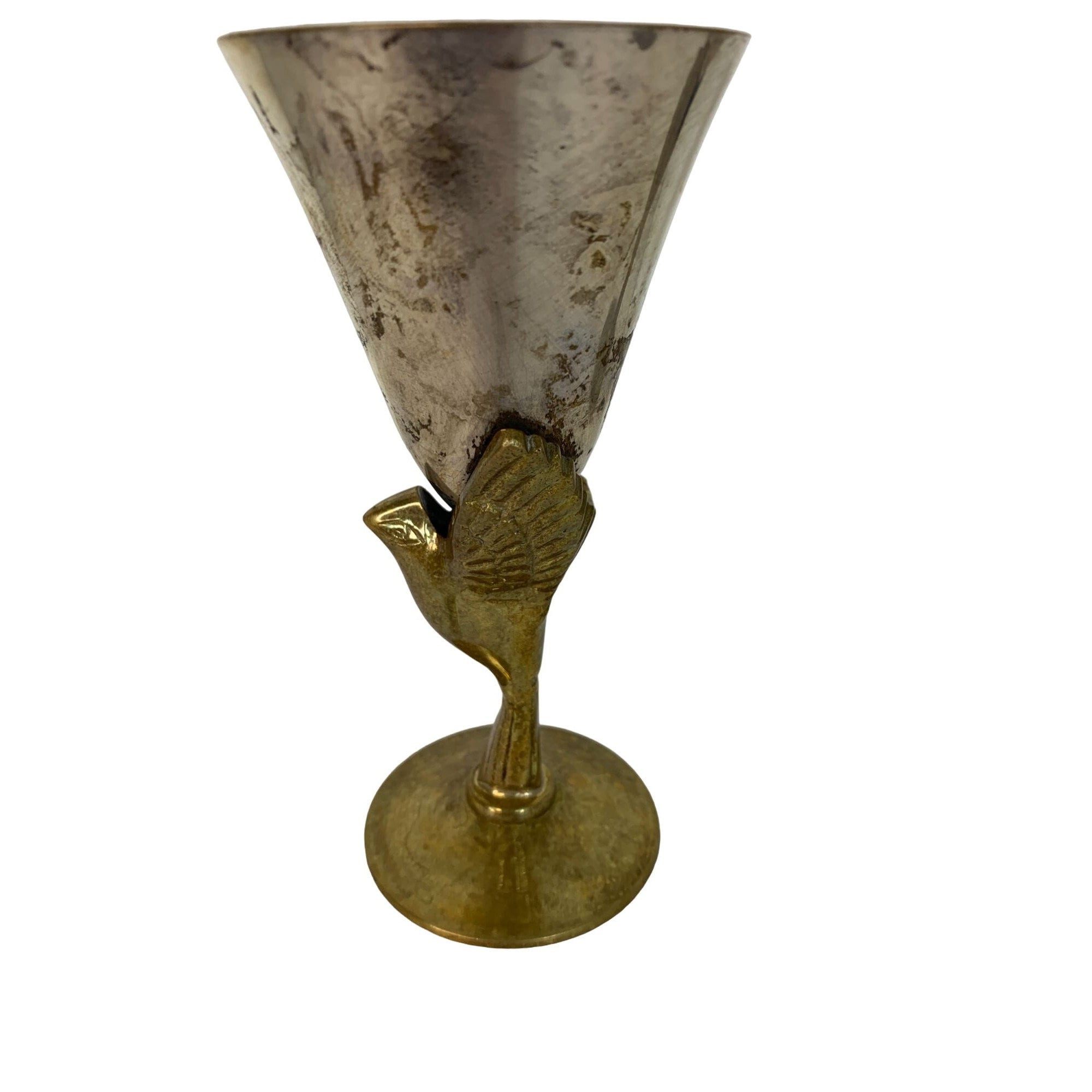 Godinger Heavy Silver Plate Brass Goblets Wine Glass Phoenix Etsy