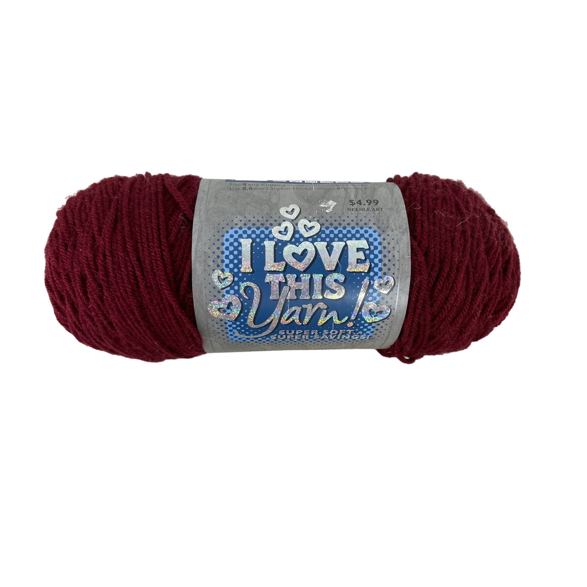 Hobby Lobby I Love This Yarn Aubergine 7 Oz Acrylic AT444 Etsy